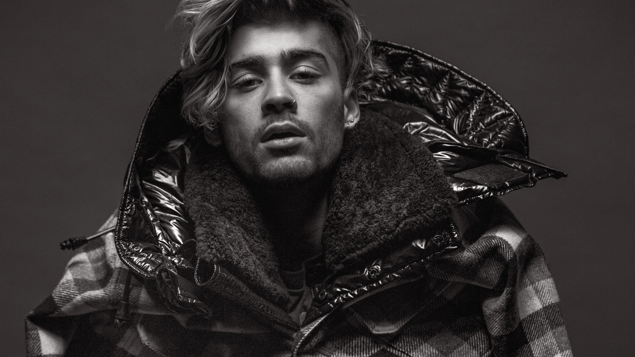 Обои Зайн Малик, одно направление, волосы, лицо, черный в разрешении 2560x1440