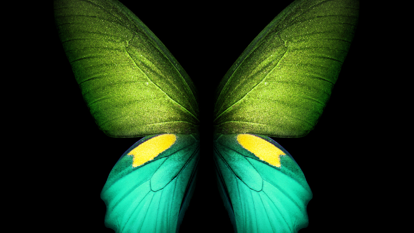 Обои Samsung Galaxy, Samsung, Samsung Galaxy Fold, складной запас галактики, складной смартфон в разрешении 1366x768