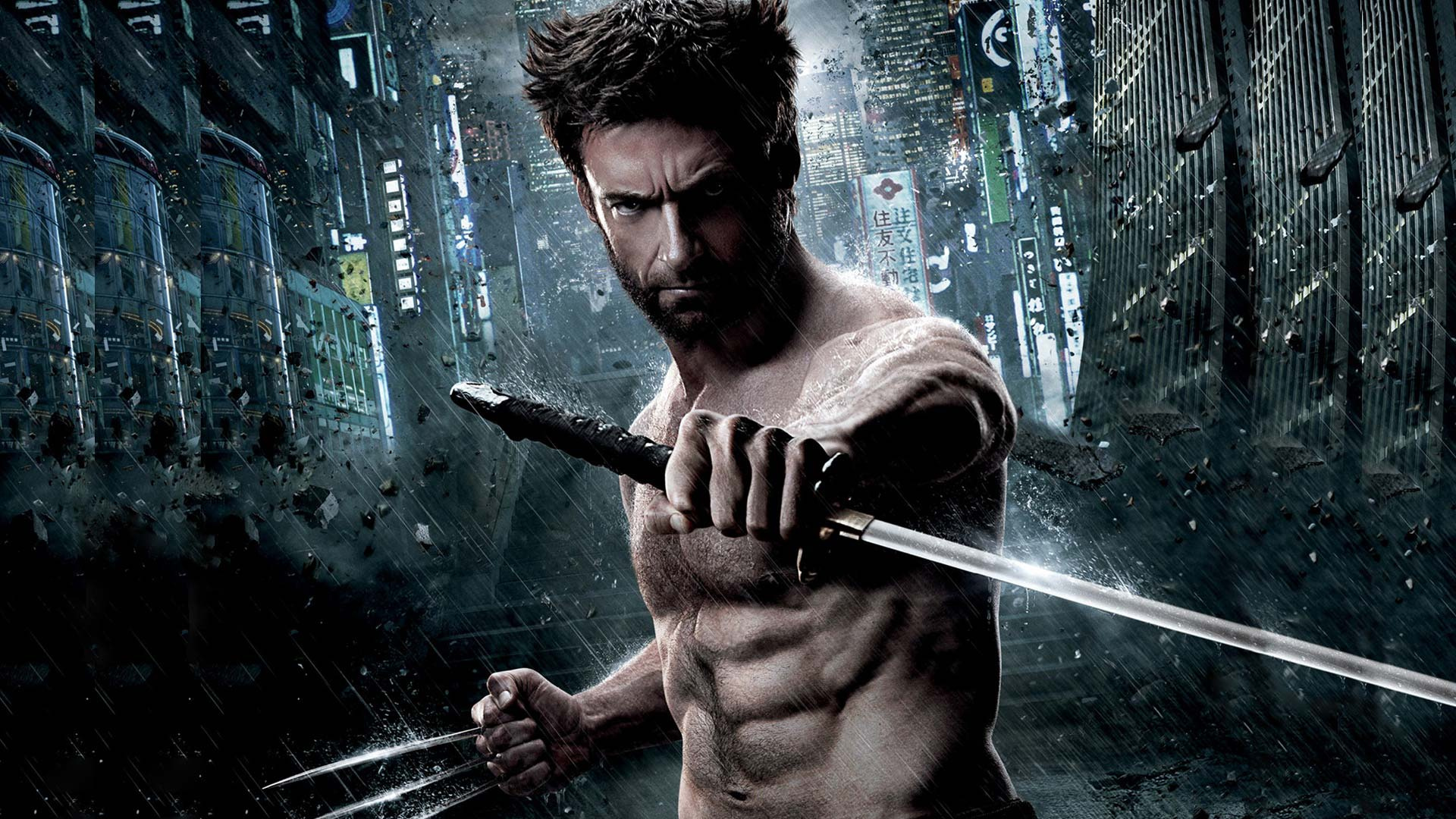 Обои Хью Джекман, Росомаха, боевик, мышца, мужчина в разрешении 1920x1080