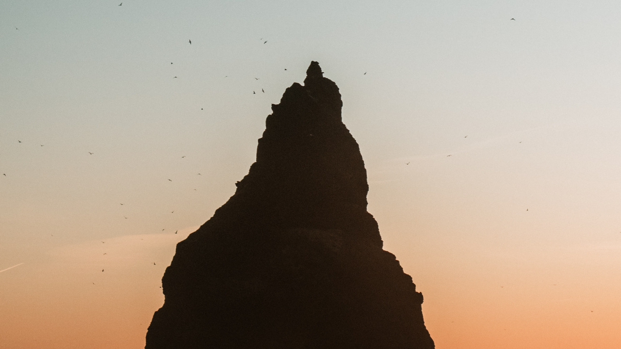 Обои побережье, прибрежные и океанические рельефы, Рейнисдрангар, стек, рок в разрешении 1280x720