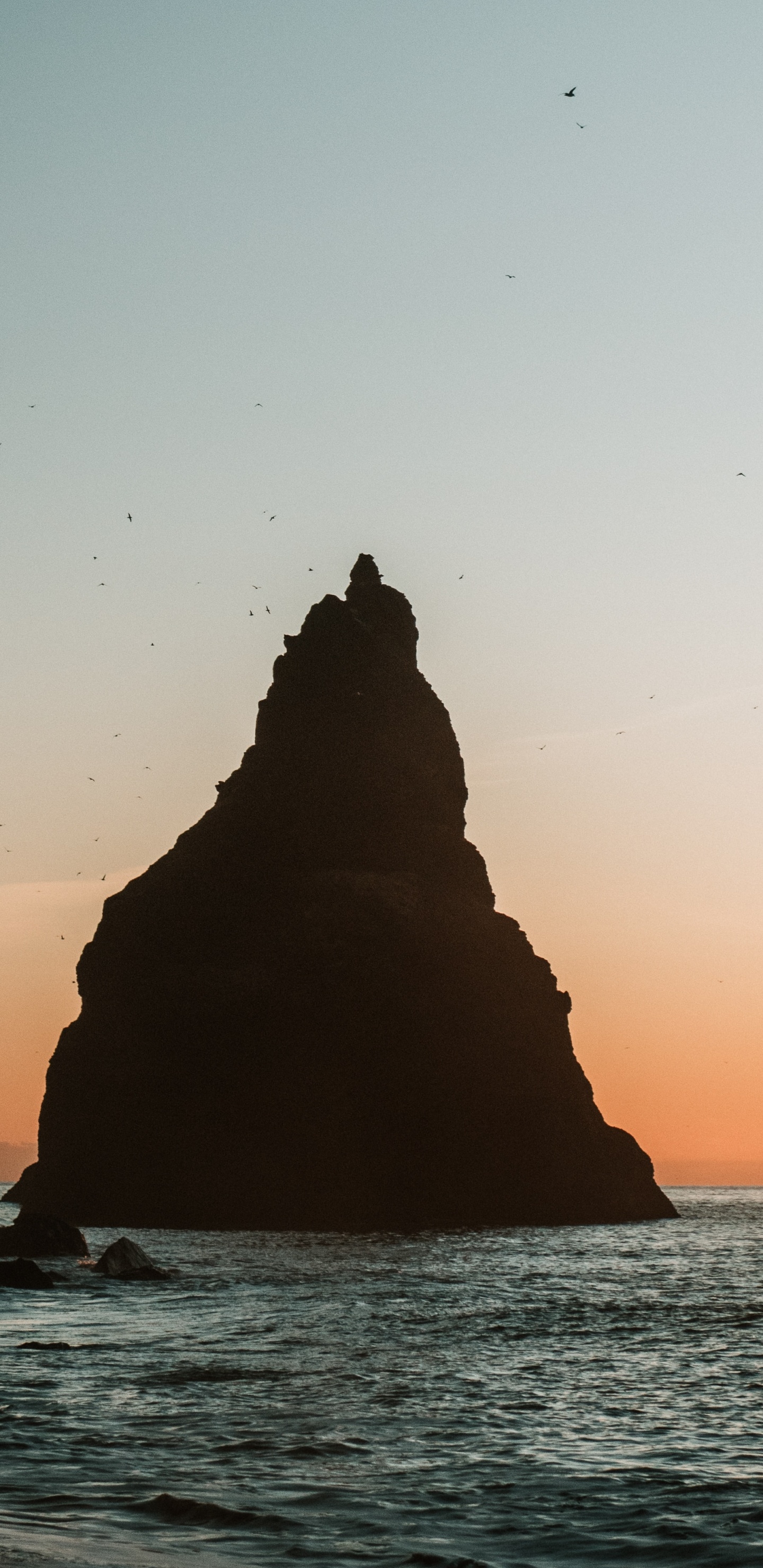 Обои побережье, прибрежные и океанические рельефы, Рейнисдрангар, стек, рок в разрешении 1440x2960