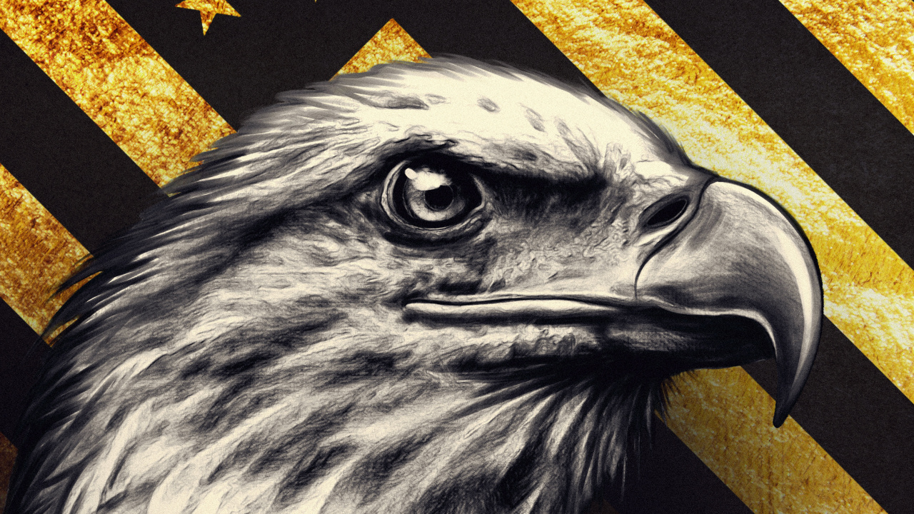 Обои флаг, США, Соединенные Штаты, флаг Соединенных Штатов, Орел в разрешении 1280x720