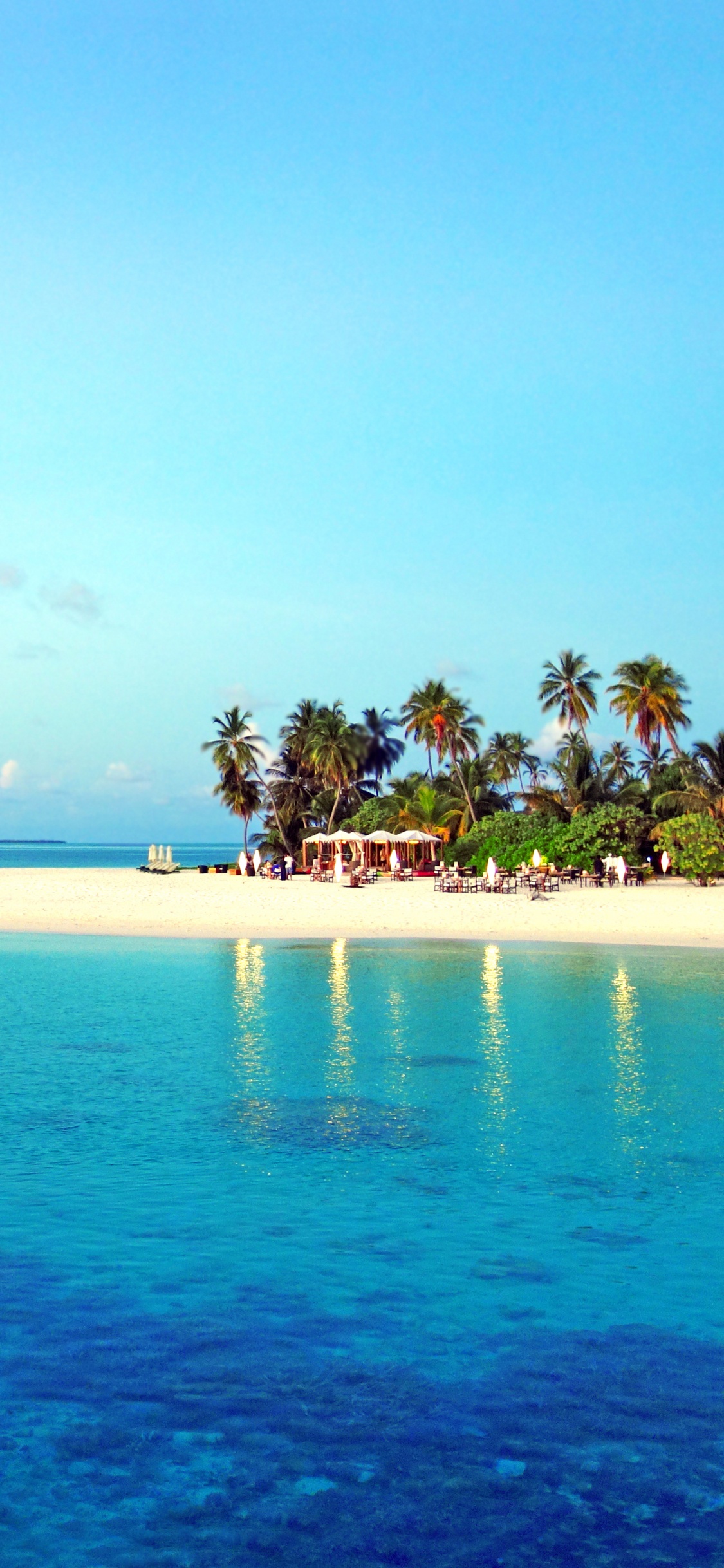 Обои море, океан, тропическая зона, прибрежные и океанические рельефы, отпуск в разрешении 1125x2436