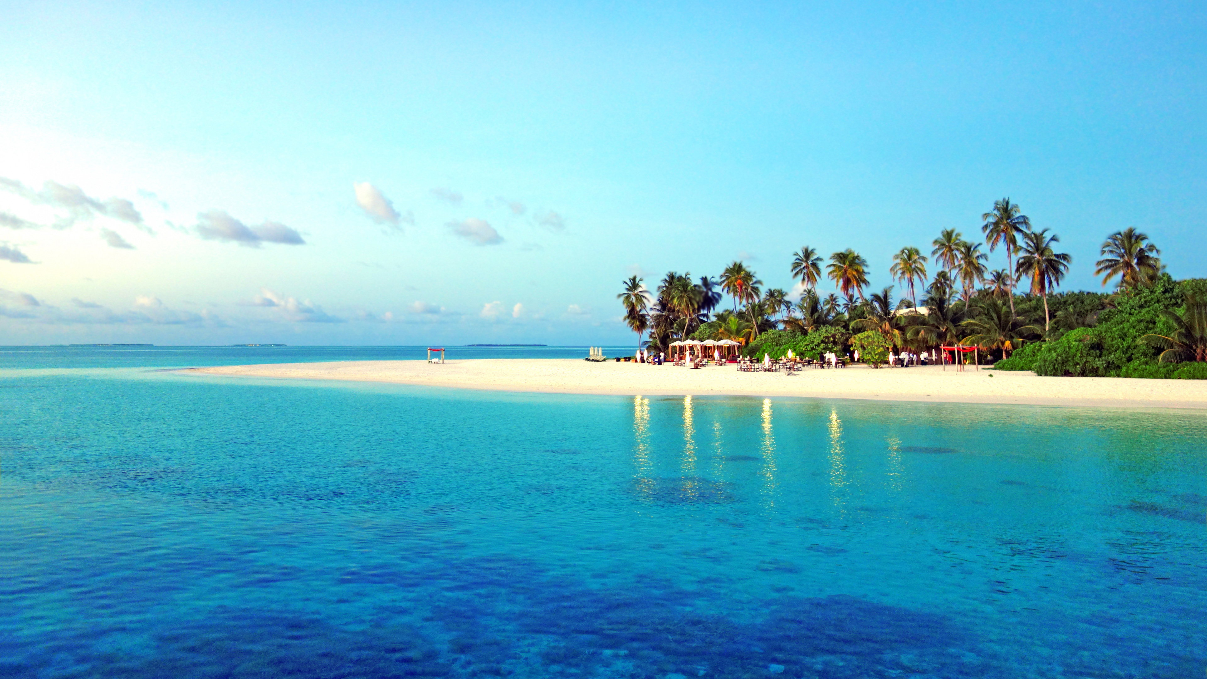 Обои море, океан, тропическая зона, прибрежные и океанические рельефы, отпуск в разрешении 3840x2160