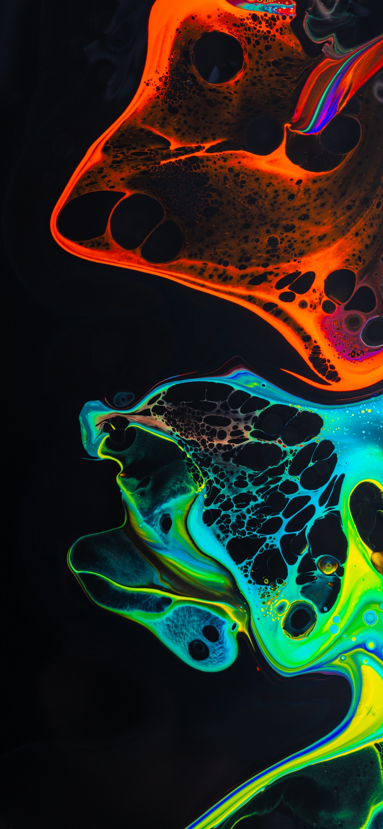 Обои графический дизайн, свет, жидкий, жидкость, электрик в разрешении 1242x2688