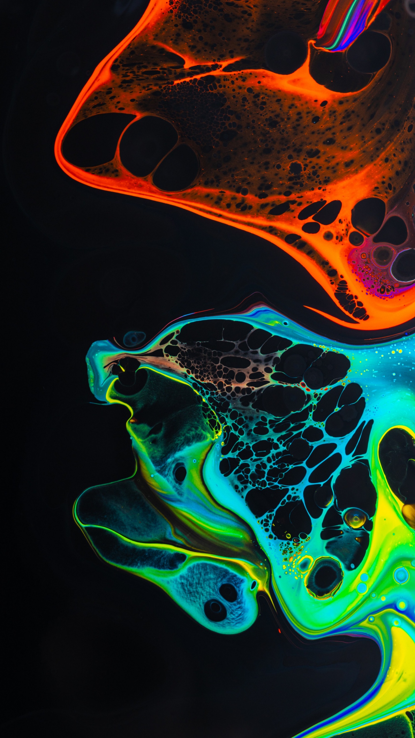 Обои графический дизайн, свет, жидкий, жидкость, электрик в разрешении 1440x2560