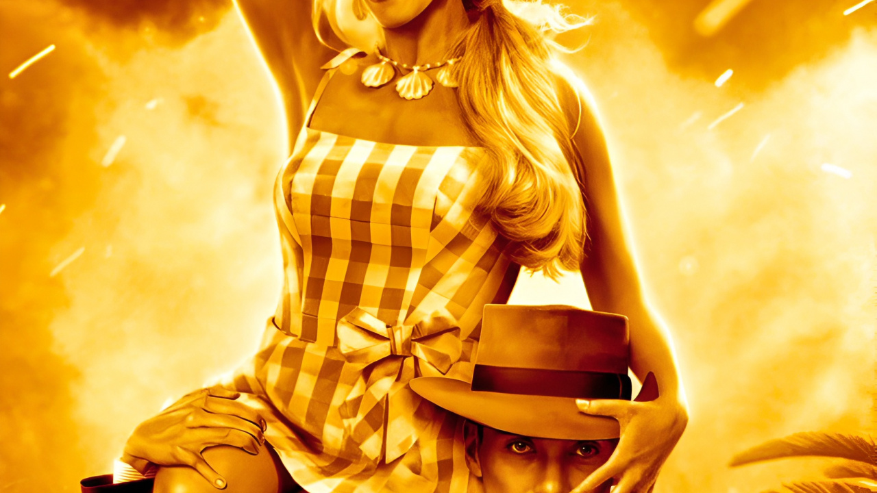 Обои мем барбенхаймера, Марго Робби, Барби, Оппенгеймер, Барбенхаймер в разрешении 1280x720