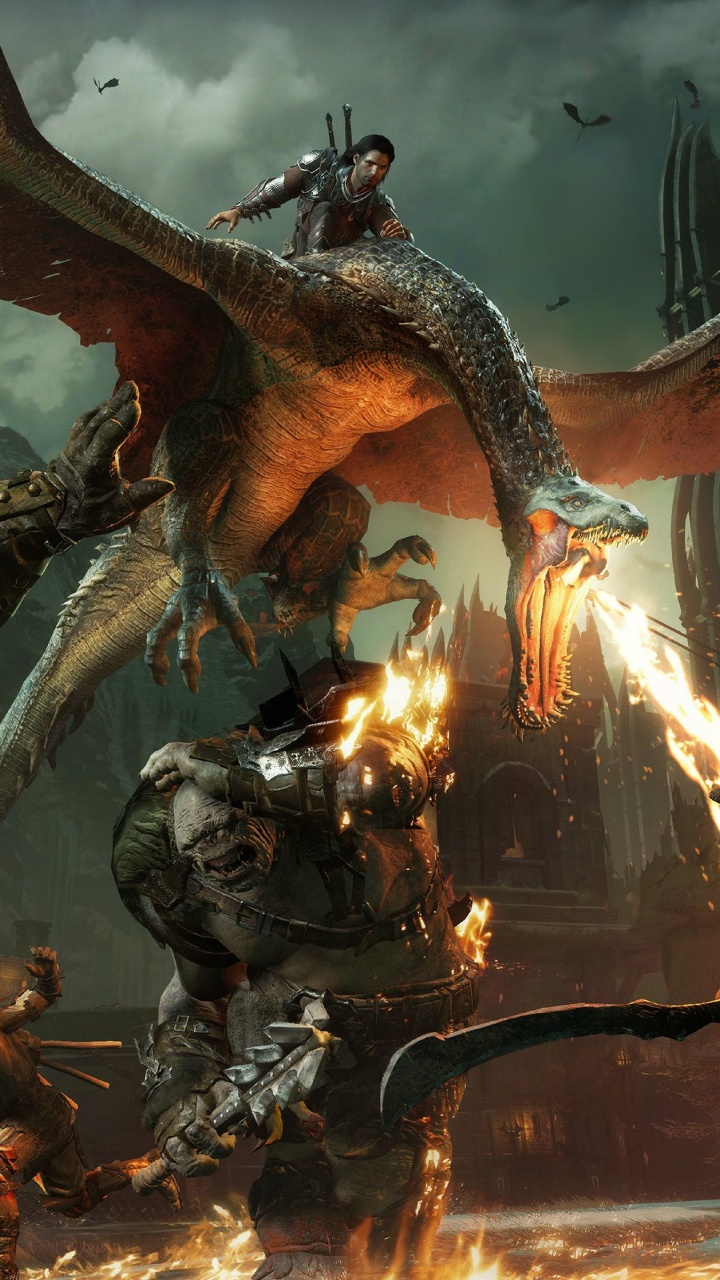 Обои дракон, орк, мифология, компьютерная игра, демон в разрешении 720x1280