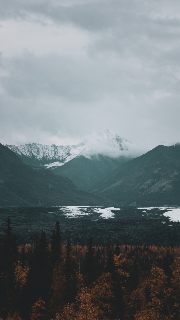 Обои горный хребет, озеро, пейзажи гор, горная станция, Упал в разрешении 720x1280