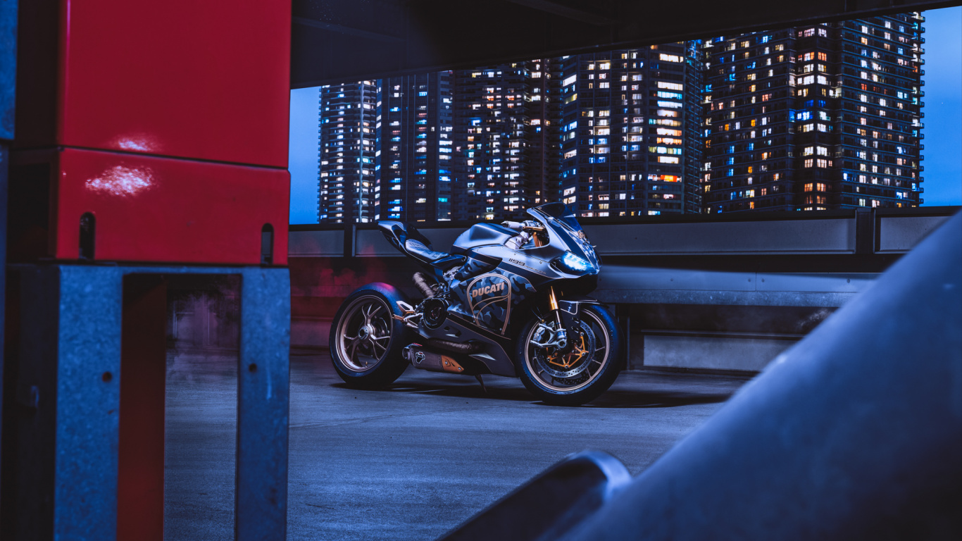 Обои дукати 1299, дукати 1199, ducati, мотоцикл, спортивный мотоцикл в разрешении 1366x768