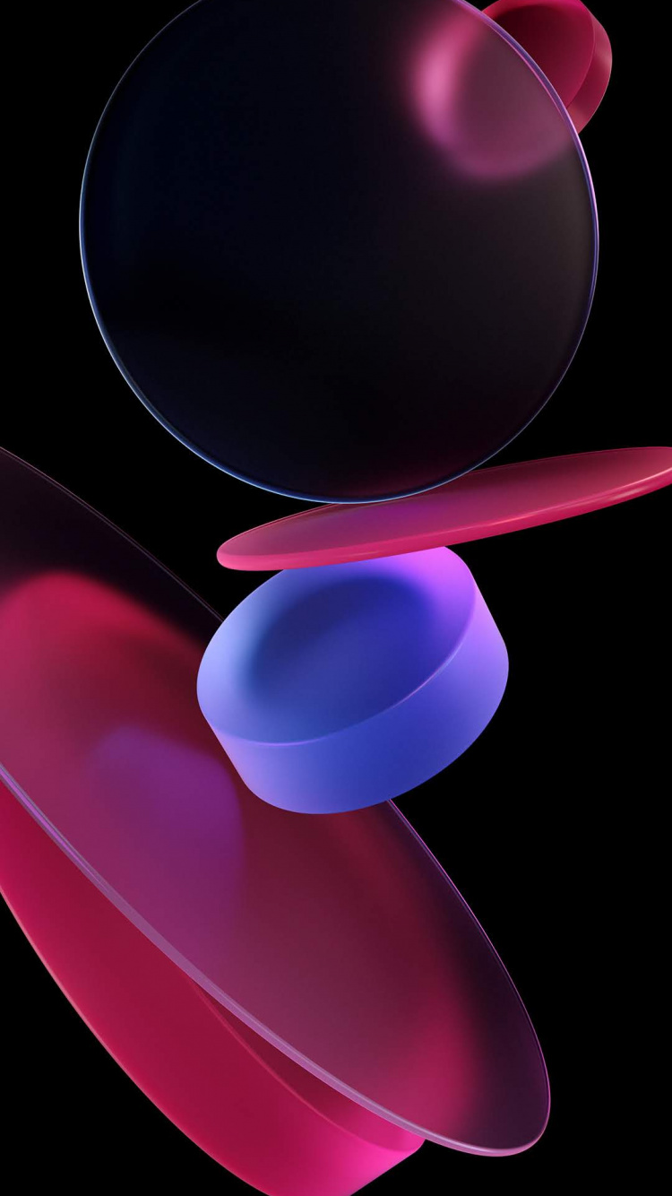 Обои Xiaomi, MIUI 12, redmi k20, андроид, пурпурный цвет в разрешении 750x1334