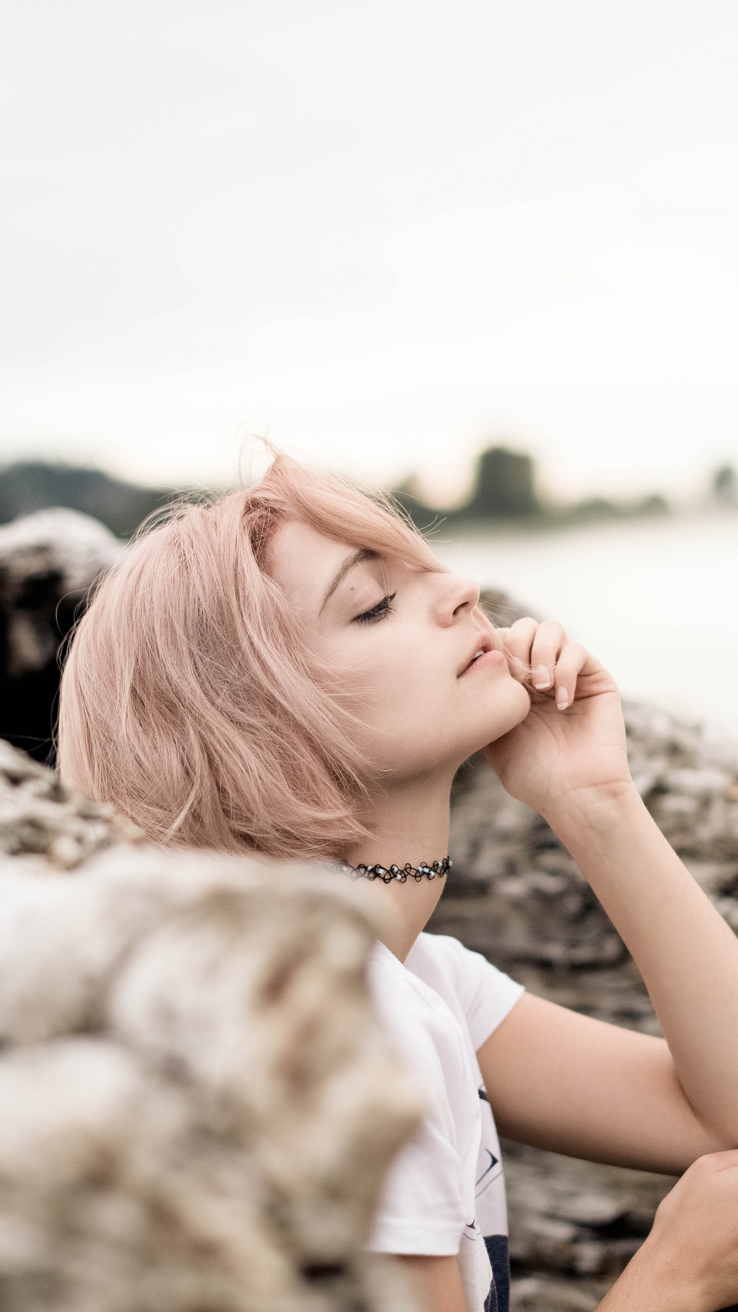 Обои Люди в природе, красота, кожа, глаз, сидящий в разрешении 1440x2560