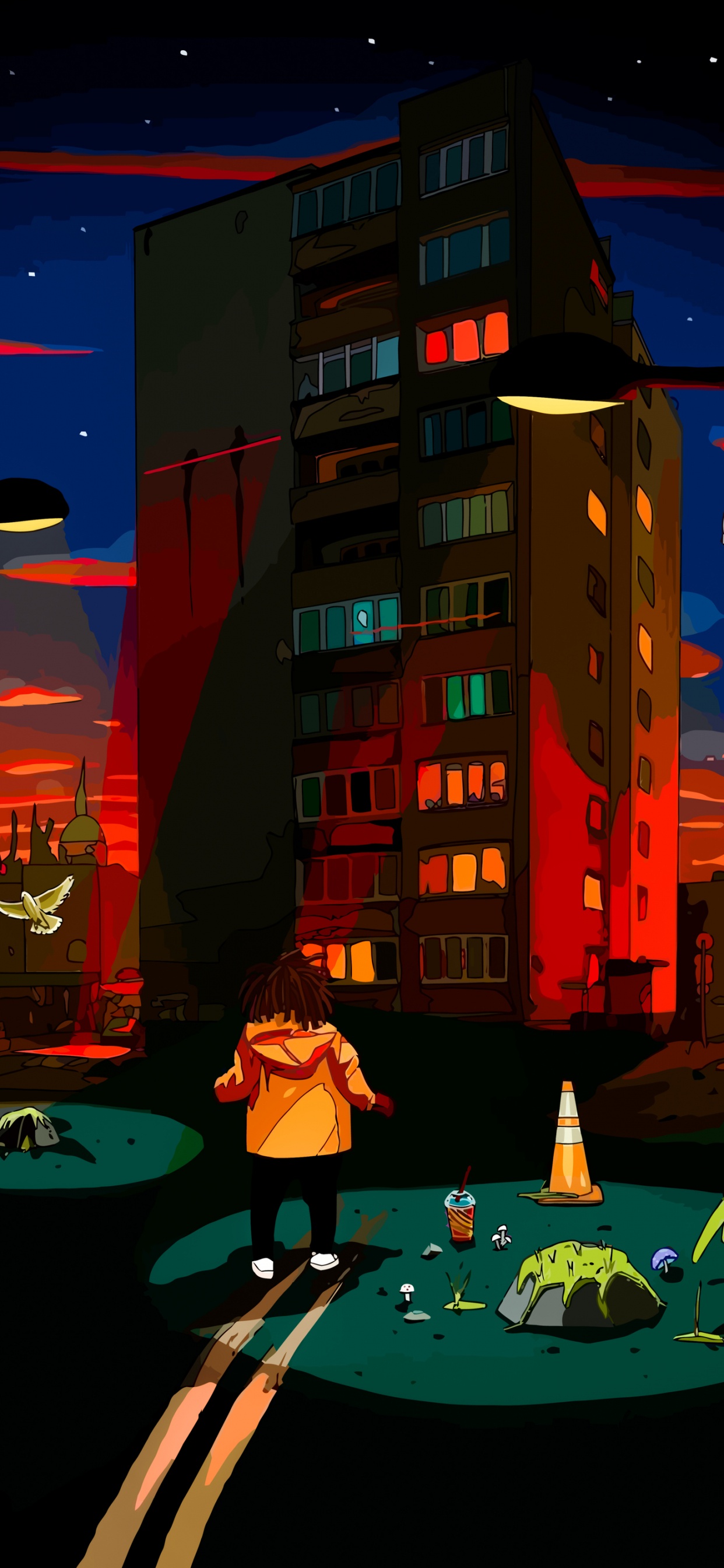 Обои ночь, кеды, башмак, футболка, Баскетбольные кроссовки в разрешении 1242x2688