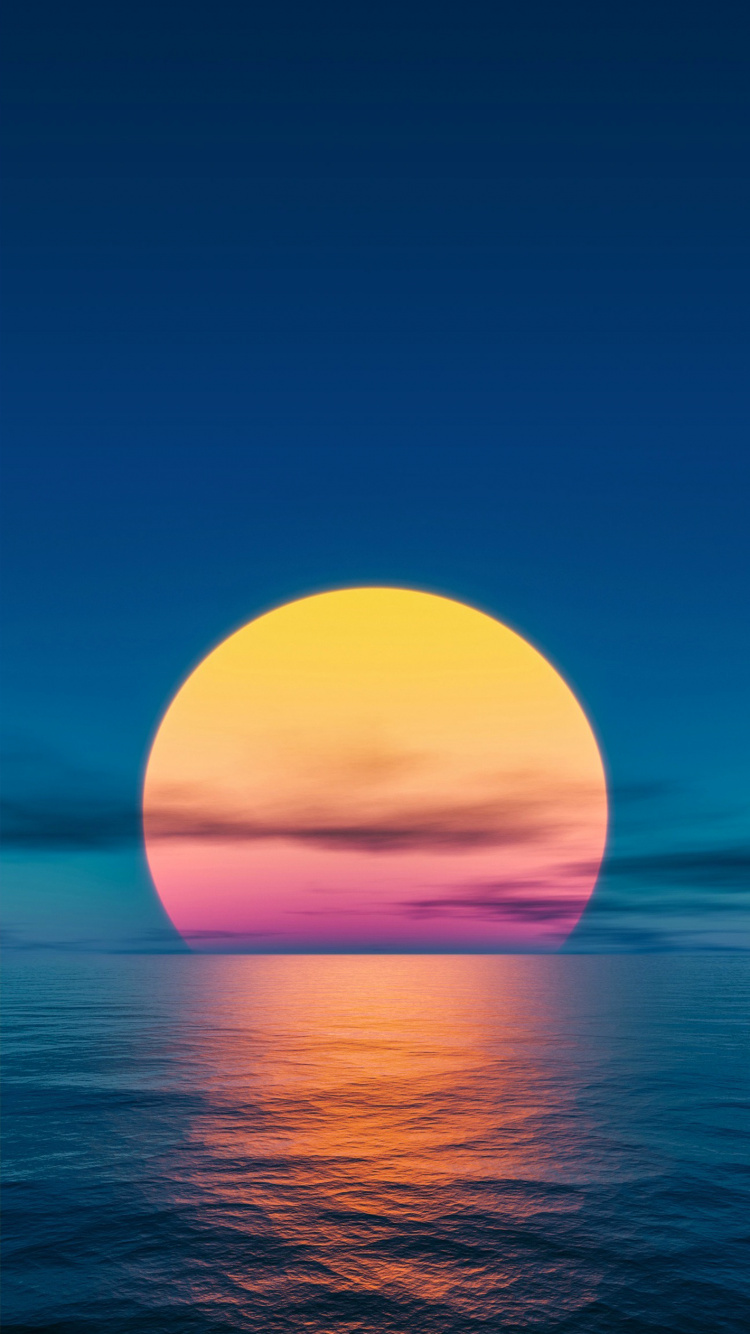 Обои запас заката, закат, восход солнца, запас, водоем в разрешении 750x1334