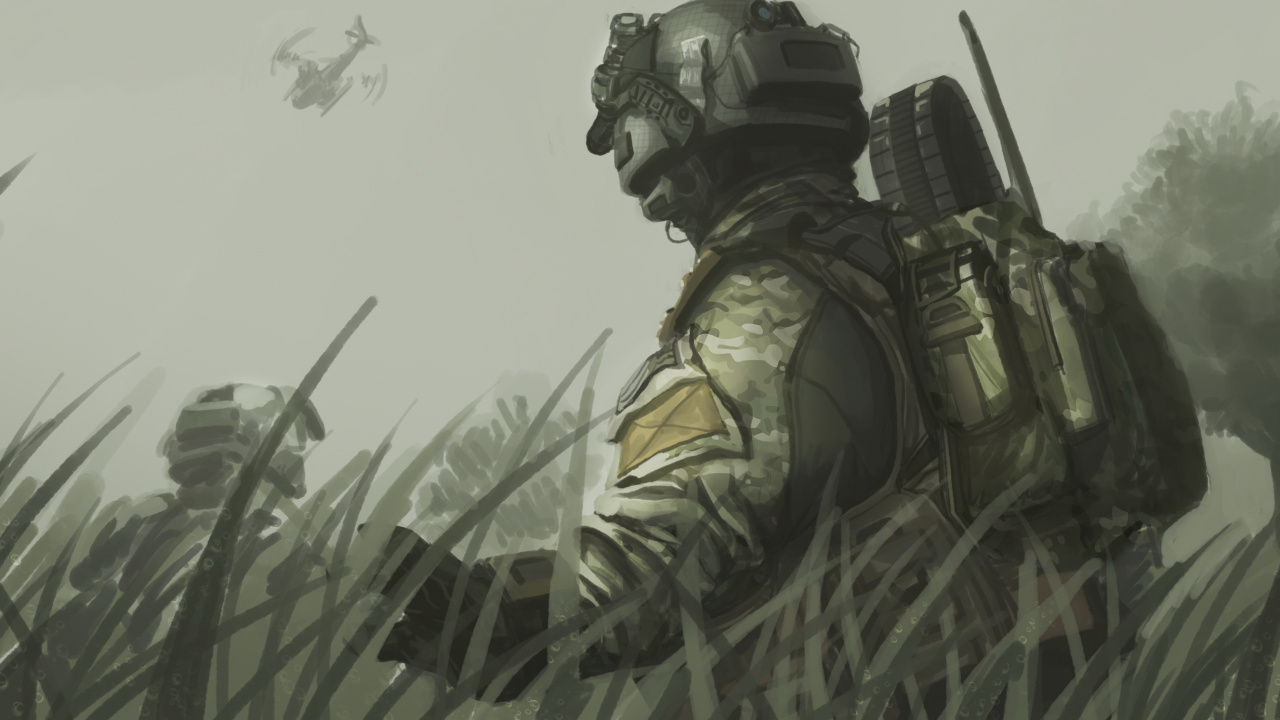 Обои call of duty black ops ii, call of duty 4 modern warfare, солдат, арт, служебный долг черный ОПС 2 ст в разрешении 1280x720