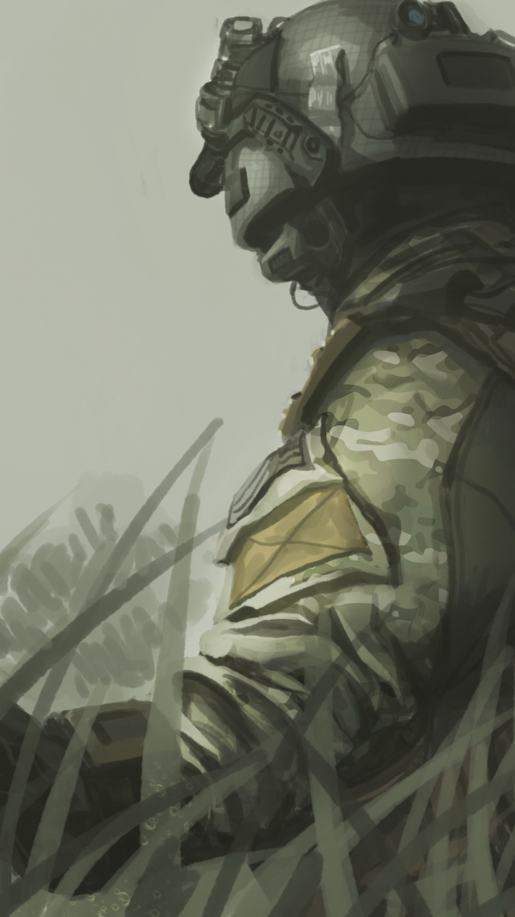 Обои call of duty black ops ii, call of duty 4 modern warfare, солдат, арт, служебный долг черный ОПС 2 ст в разрешении 750x1334