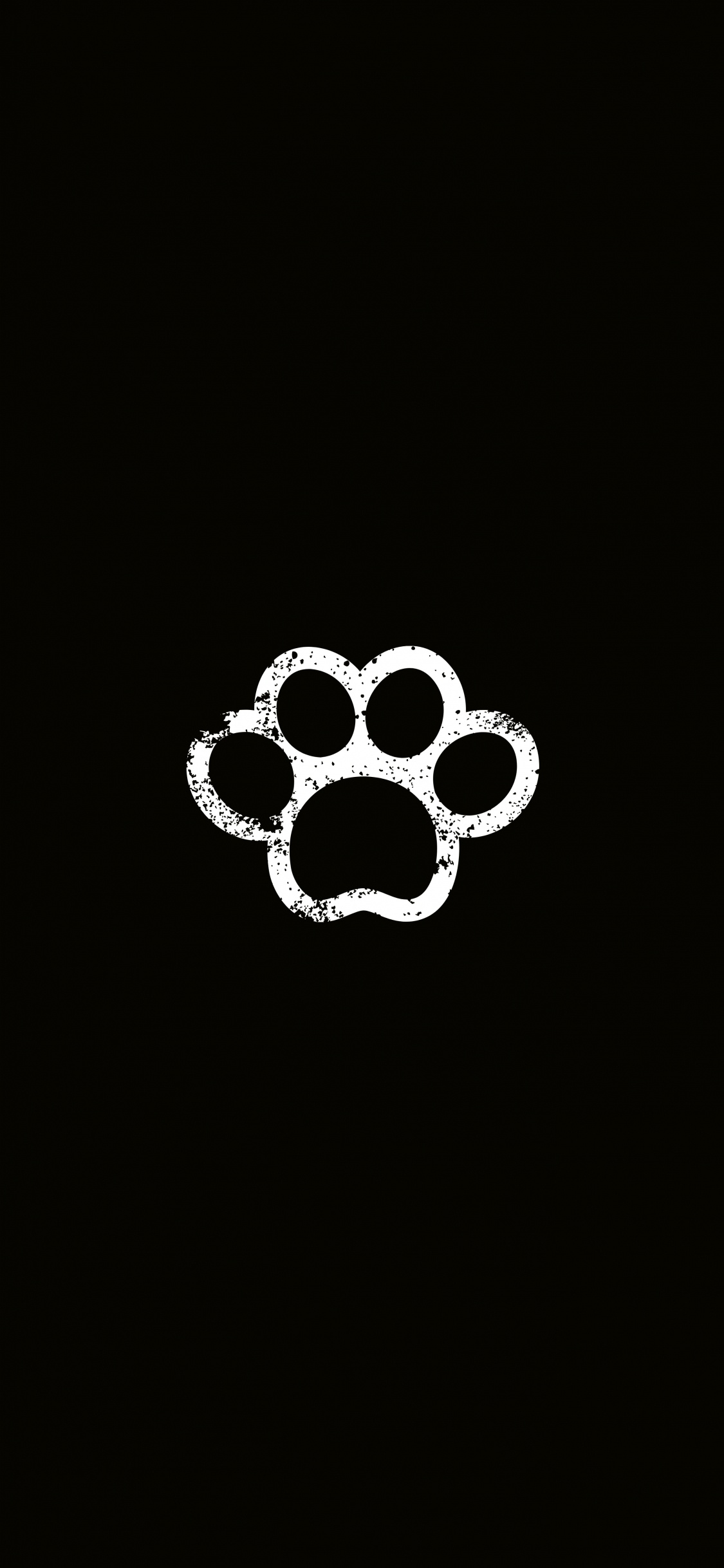 Обои лого, Рисунок М, Черный Белый - М, лапа, эмблема в разрешении 1125x2436