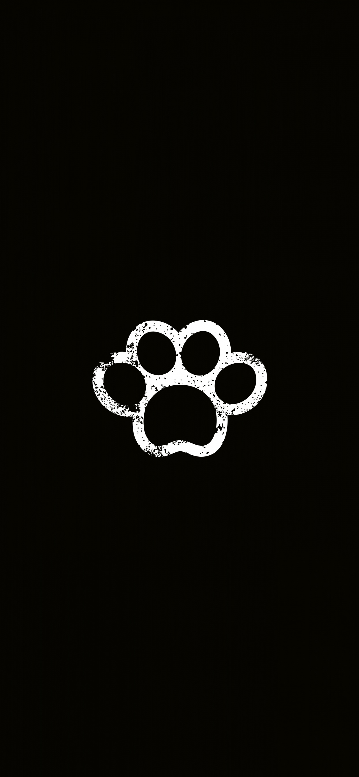 Обои лого, Рисунок М, Черный Белый - М, лапа, эмблема в разрешении 1242x2688