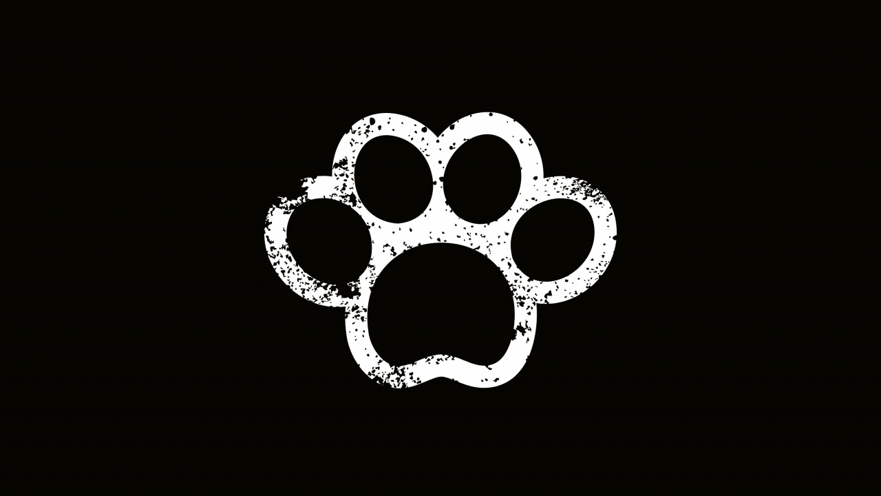 Обои лого, Рисунок М, Черный Белый - М, лапа, эмблема в разрешении 1280x720