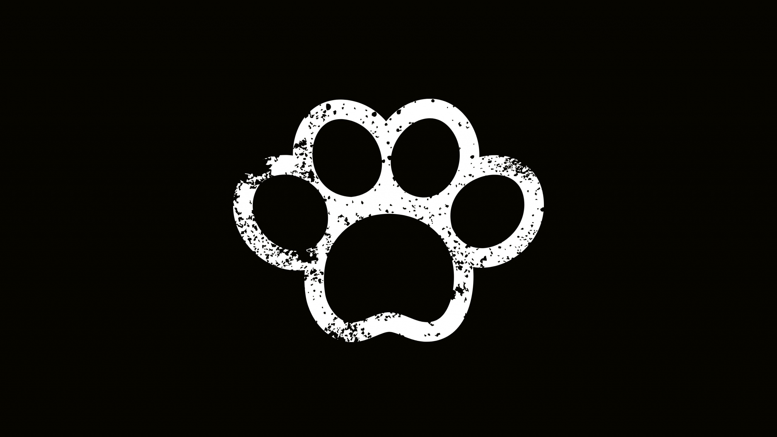 Обои лого, Рисунок М, Черный Белый - М, лапа, эмблема в разрешении 2560x1440