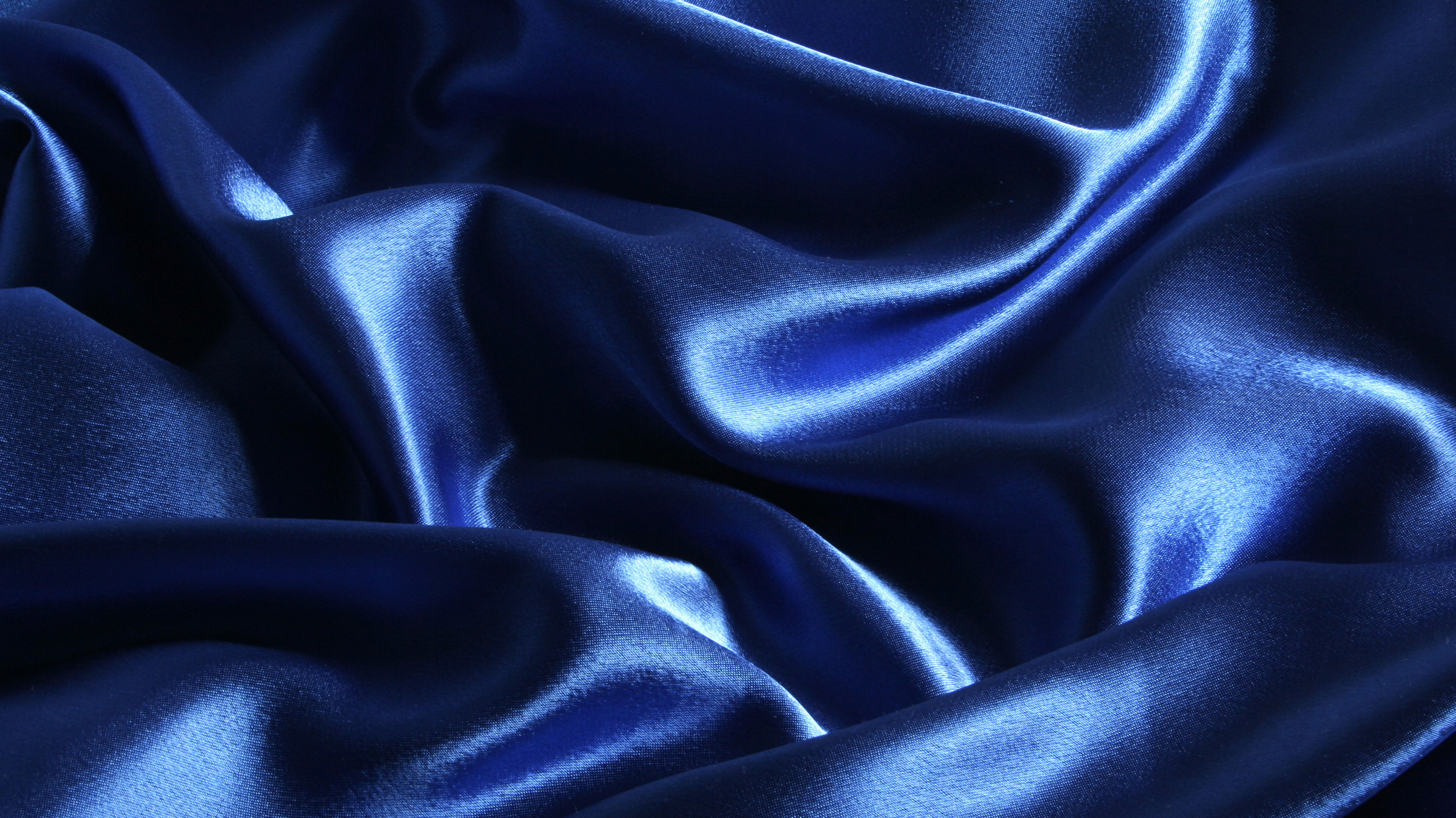 Обои атласный, шелк, синий, синий кобальт, электрик в разрешении 2560x1440