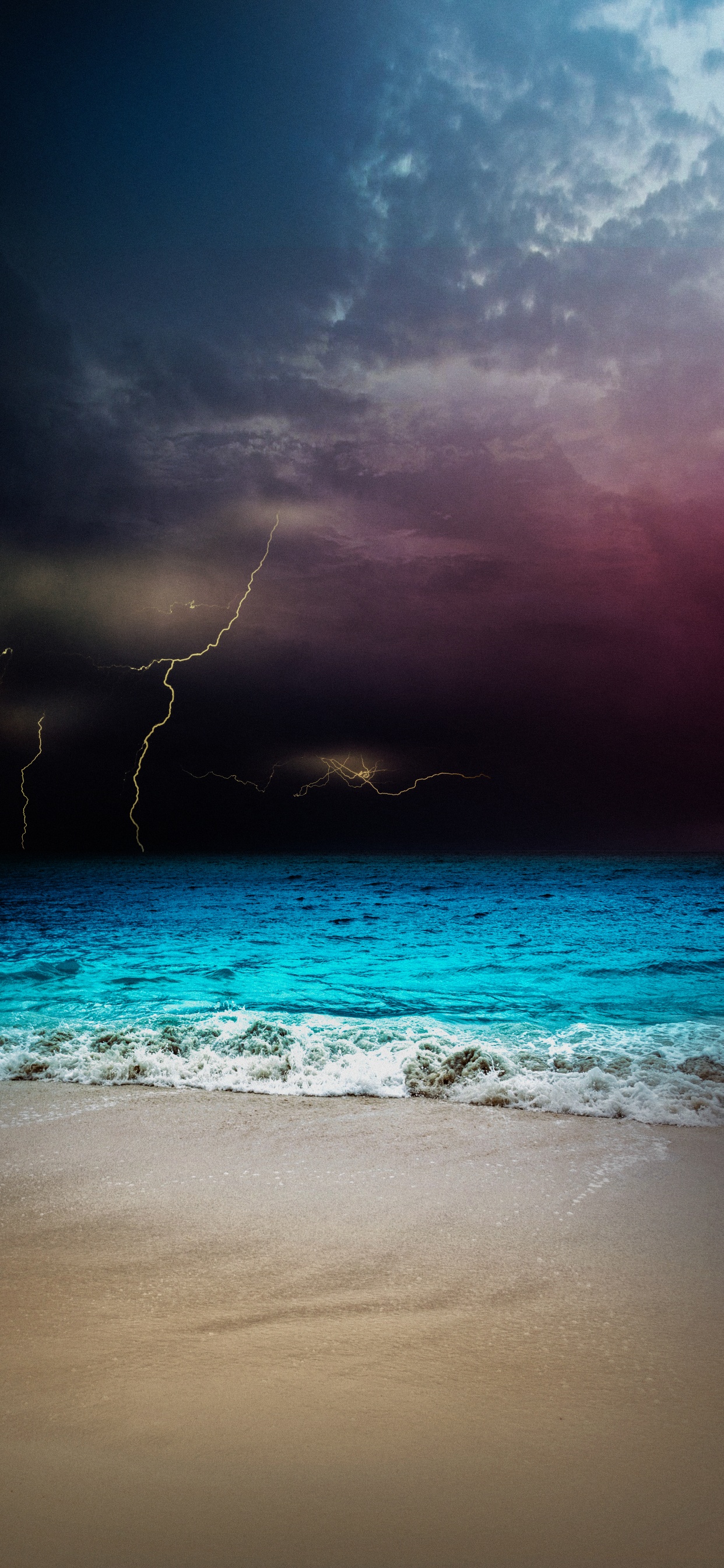 Обои море, вода, океан, Карибский бассейн, облако в разрешении 1242x2688