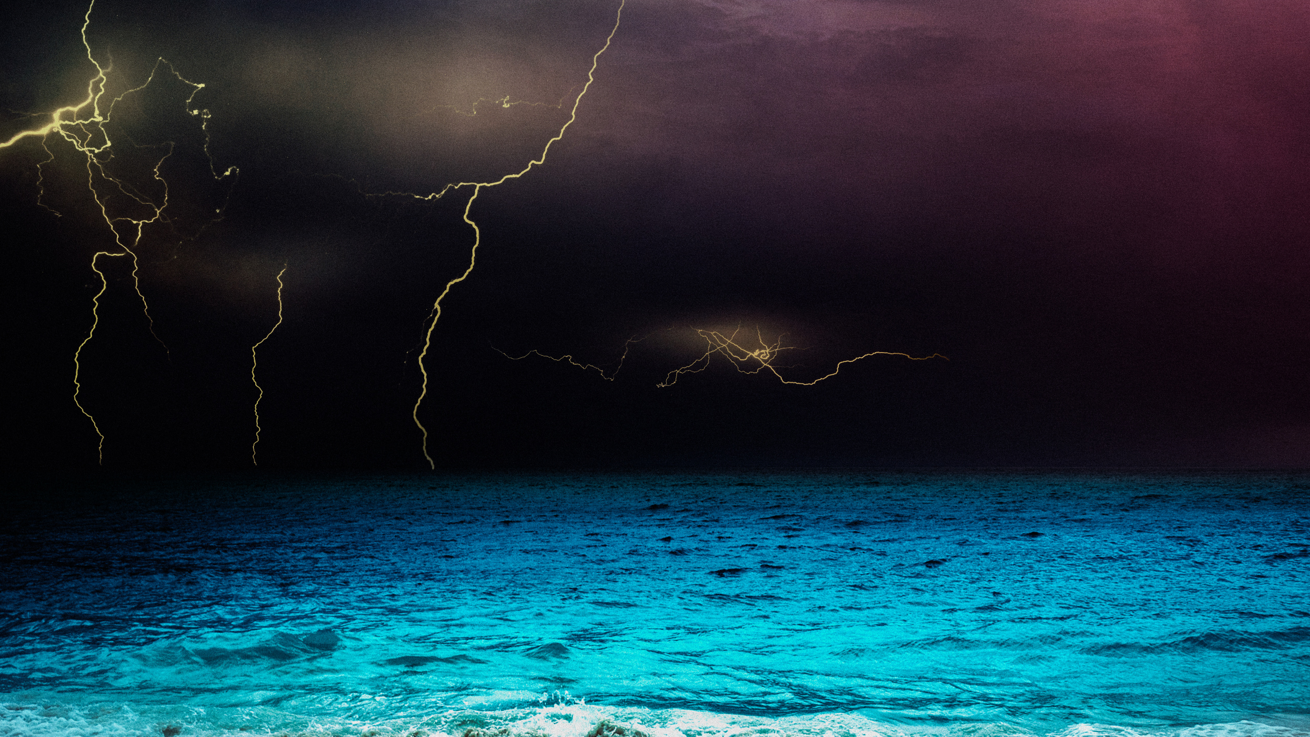 Обои море, вода, океан, Карибский бассейн, облако в разрешении 2560x1440