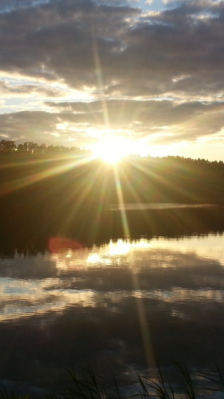 Обои закат, утро, вечер, природа, вода в разрешении 720x1280