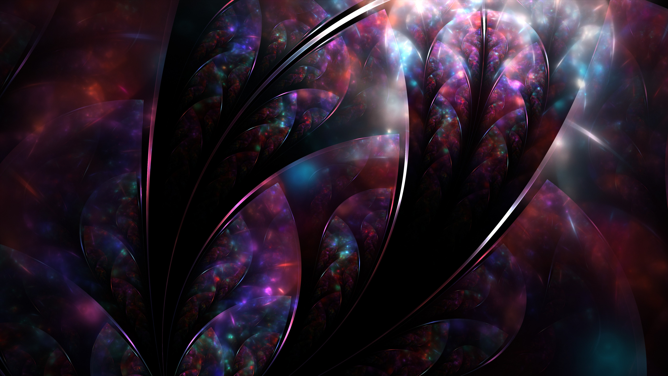 Обои фрактальное искусство, пурпур, Фиолетовый, графический дизайн, арт в разрешении 2560x1440