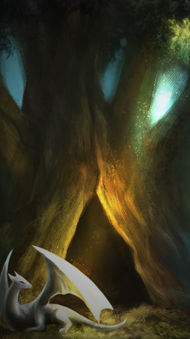 Обои живопись, цифровое искусство, арт, фантастическое искусство, природа в разрешении 750x1334