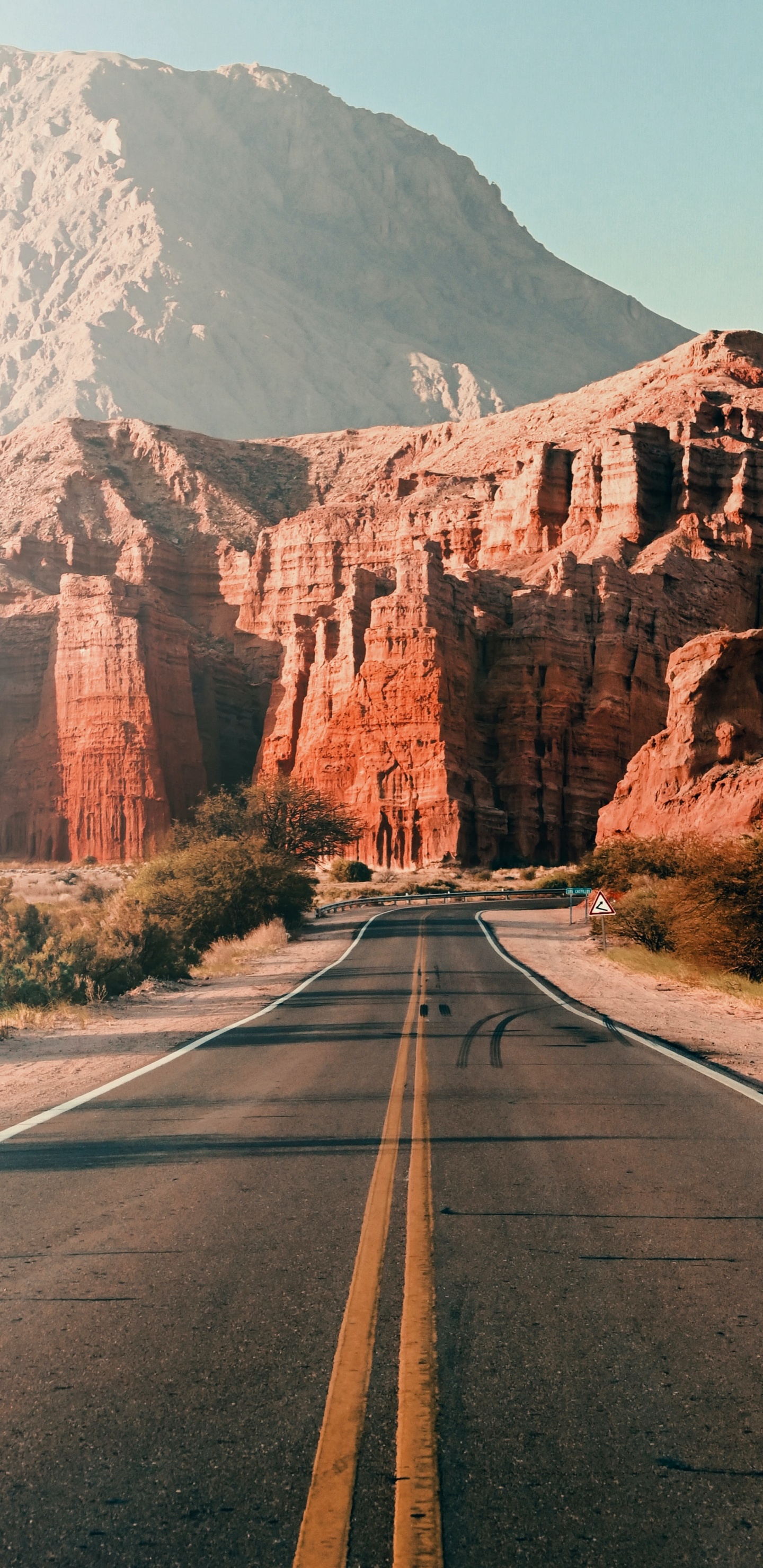 Обои замки, растение, гора, экорегион, природный ландшафт в разрешении 1440x2960