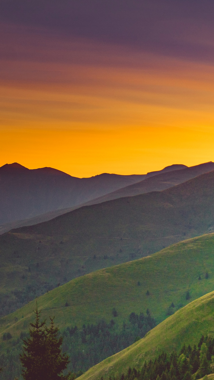 Обои сумрак, облако, атмосфера, гора, экорегион в разрешении 750x1334