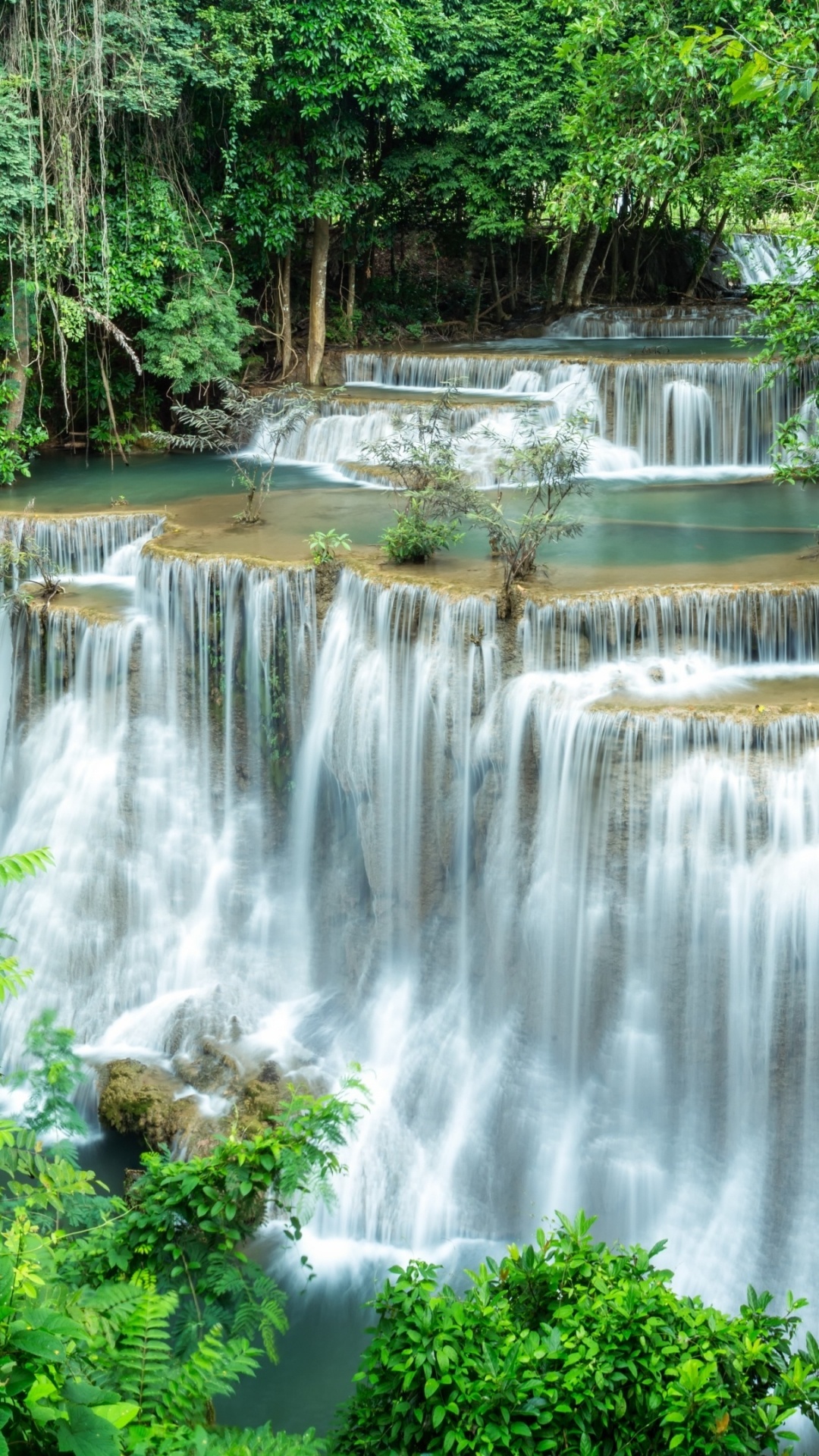 Обои водопад, водопад хуай мае хамин, гидроресурсы, водоем, природа в разрешении 1080x1920
