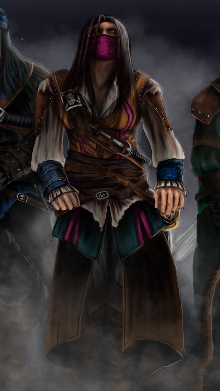 Обои мортал комбат, mortal kombat x, дождь, пресмыкающееся, Скорпион в разрешении 720x1280