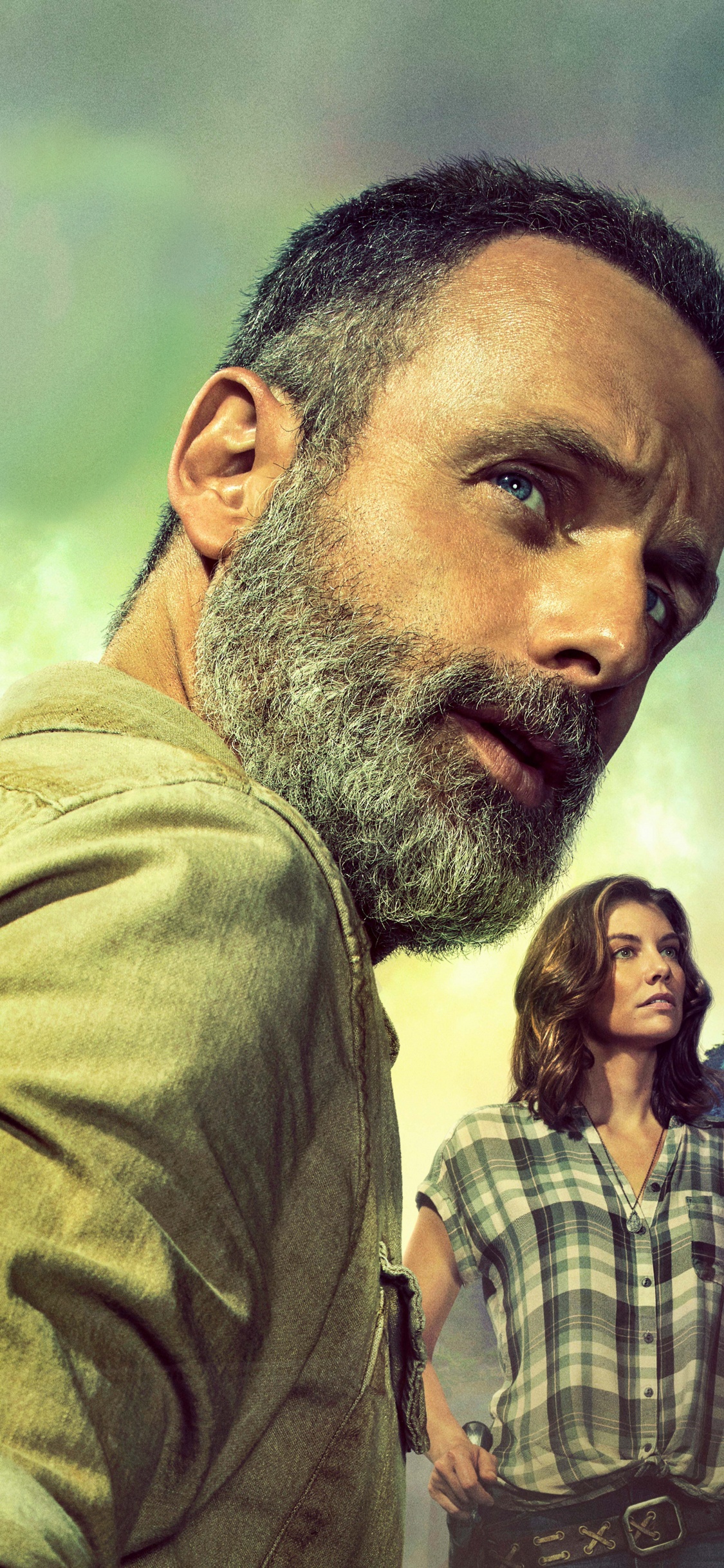 Обои Ходячие мертвецы, Рик Граймс, Бойтесь Ходячих мертвецов, Ходячие Мертвецы - Сезон 9, борода в разрешении 1125x2436