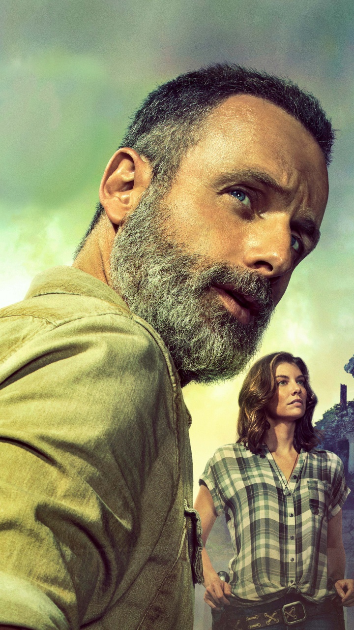 Обои Ходячие мертвецы, Рик Граймс, Бойтесь Ходячих мертвецов, Ходячие Мертвецы - Сезон 9, борода в разрешении 720x1280