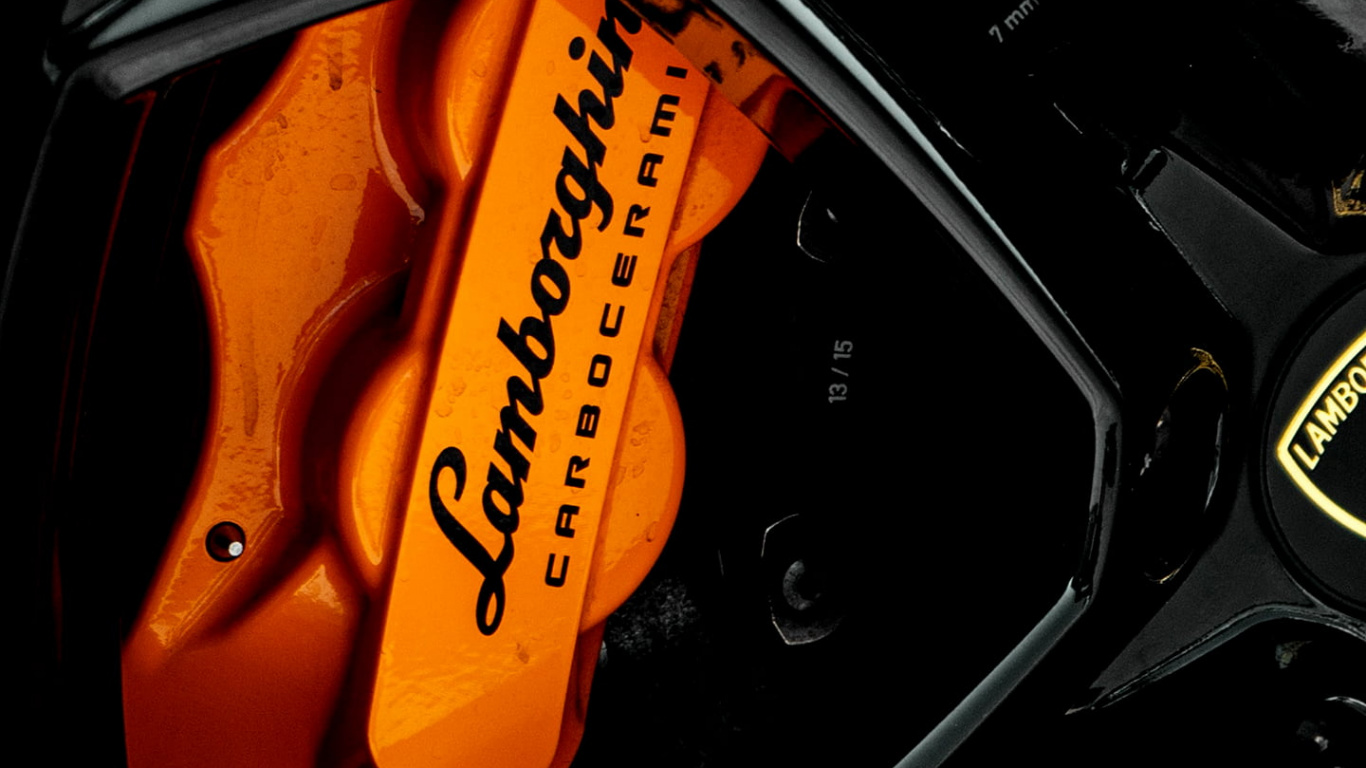Обои тормоз, легковые автомобили, Ламборджини, спорткар, lamborghini уракан в разрешении 1366x768