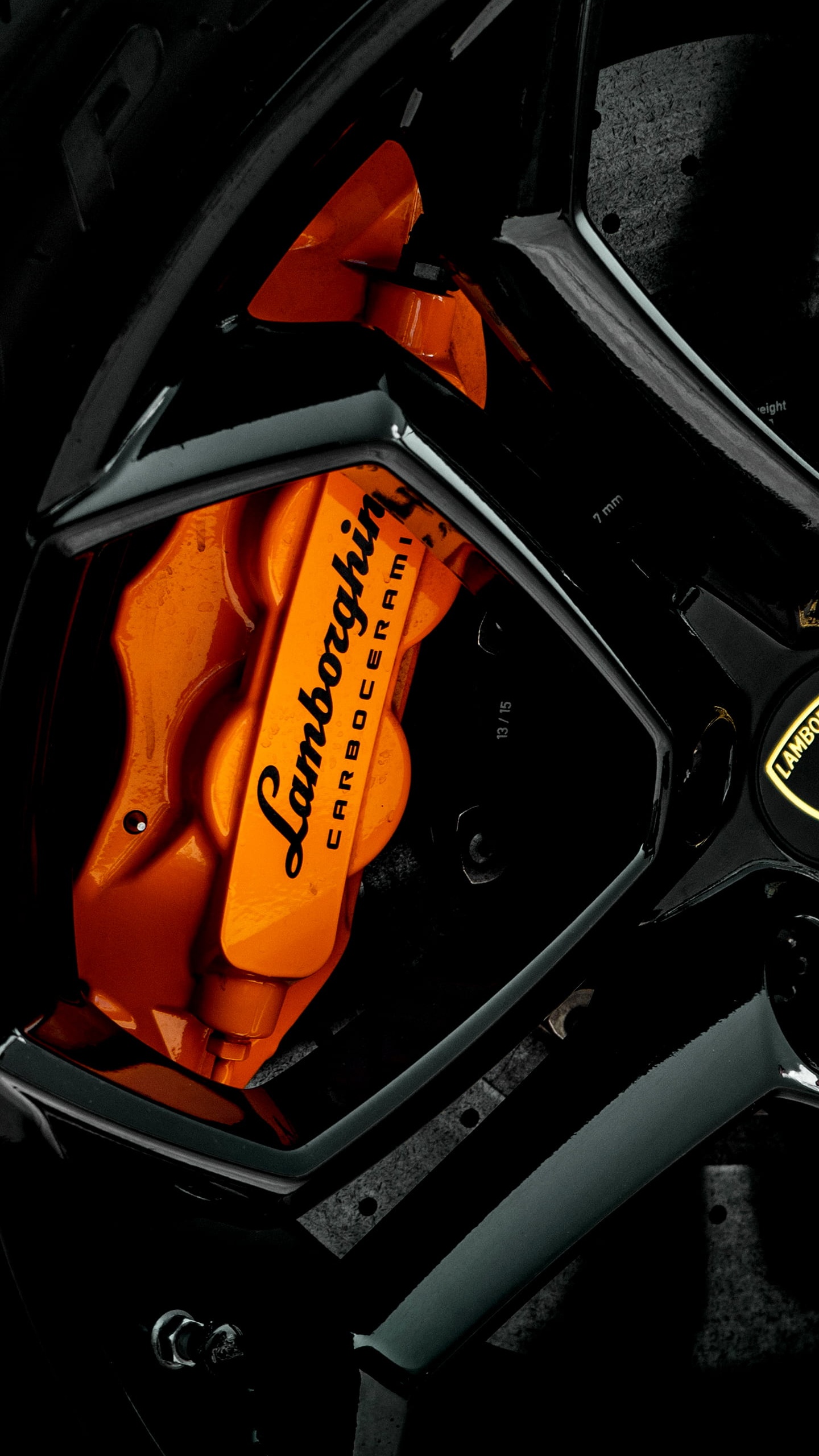 Обои тормоз, легковые автомобили, Ламборджини, спорткар, lamborghini уракан в разрешении 1440x2560