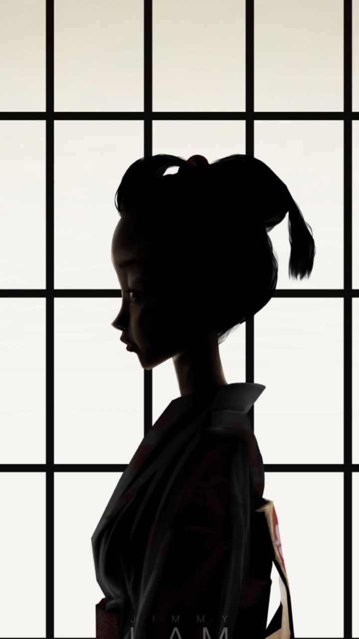 Обои женщина, черный, полутона и оттенки, монохромный, арт в разрешении 720x1280