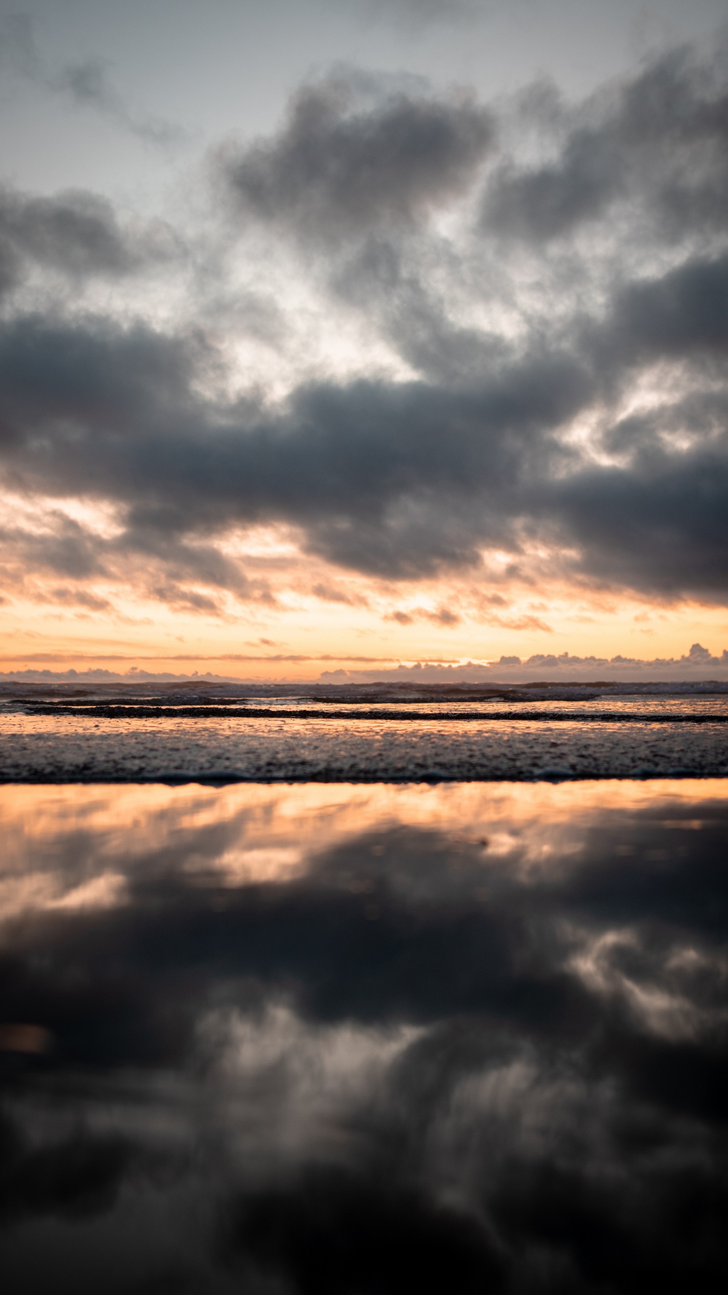 Обои море, горизонт, облако, вода, закат в разрешении 1440x2560