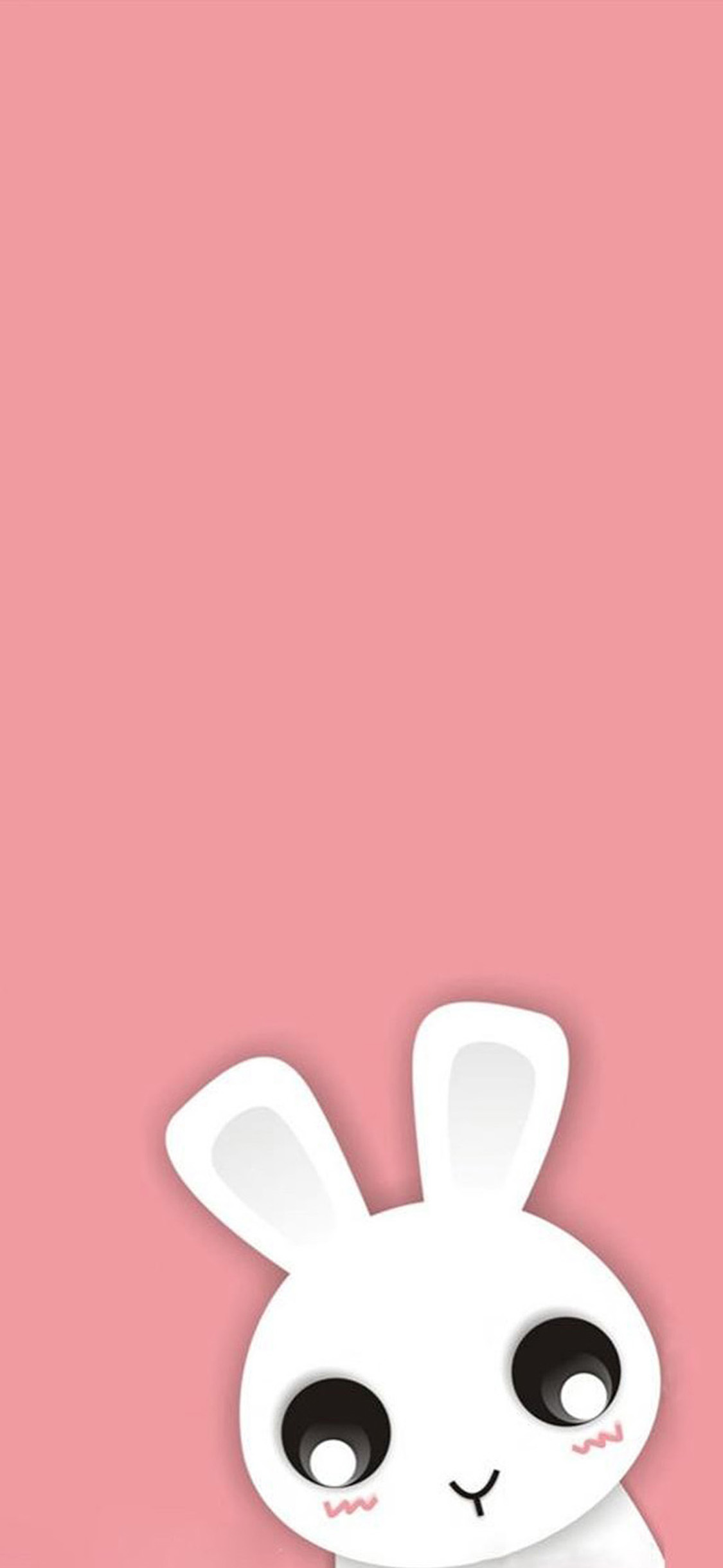 Обои иллюстрация, Кролики и зайцы, мультфильм, розовое золото, картинка в разрешении 1125x2436