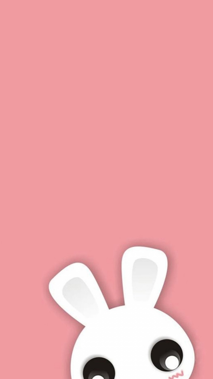 Обои иллюстрация, Кролики и зайцы, мультфильм, розовое золото, картинка в разрешении 720x1280