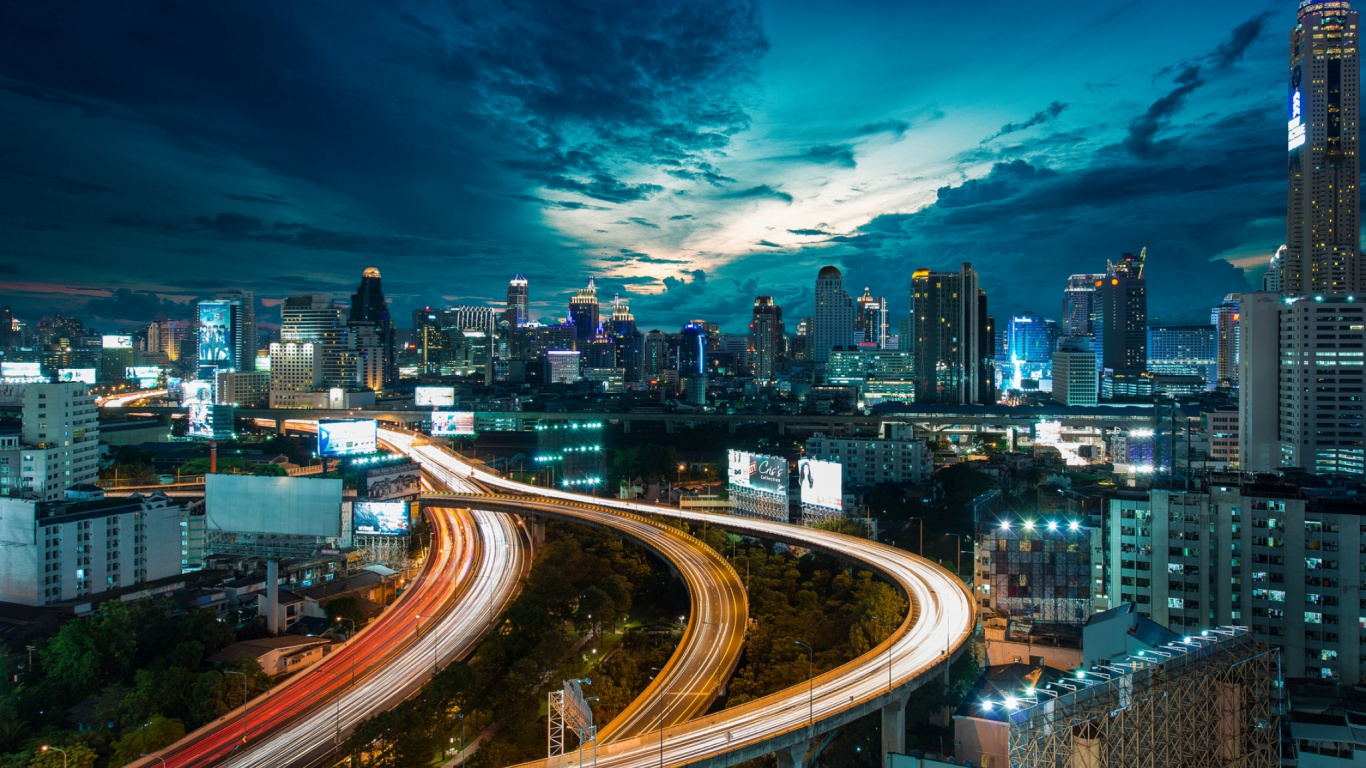 Обои город, городской пейзаж, городской район, метрополия, ориентир в разрешении 1366x768