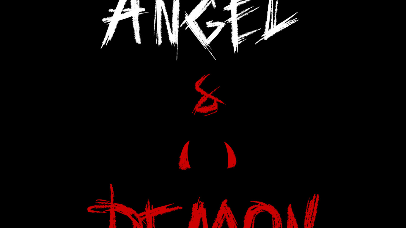 Обои ангел, черный, рукав, арт, почерк в разрешении 1366x768