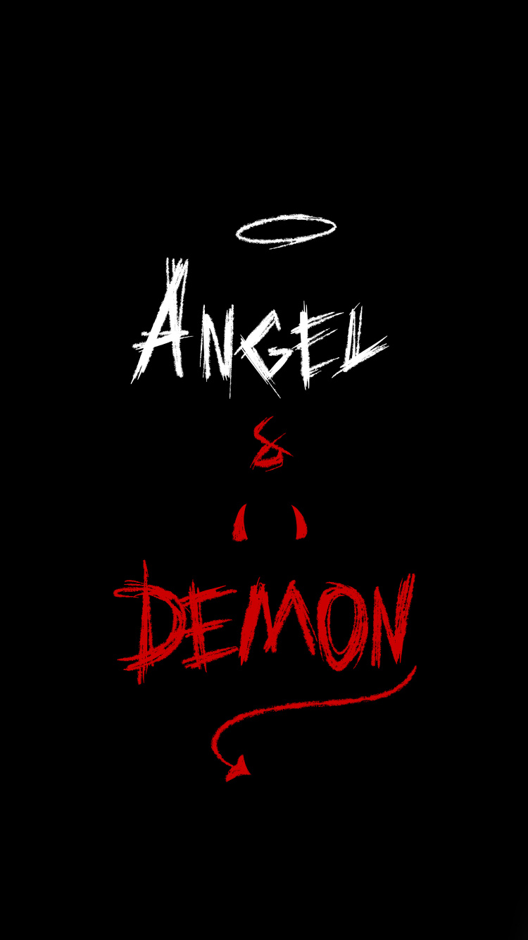 Обои ангел, черный, рукав, арт, почерк в разрешении 750x1334