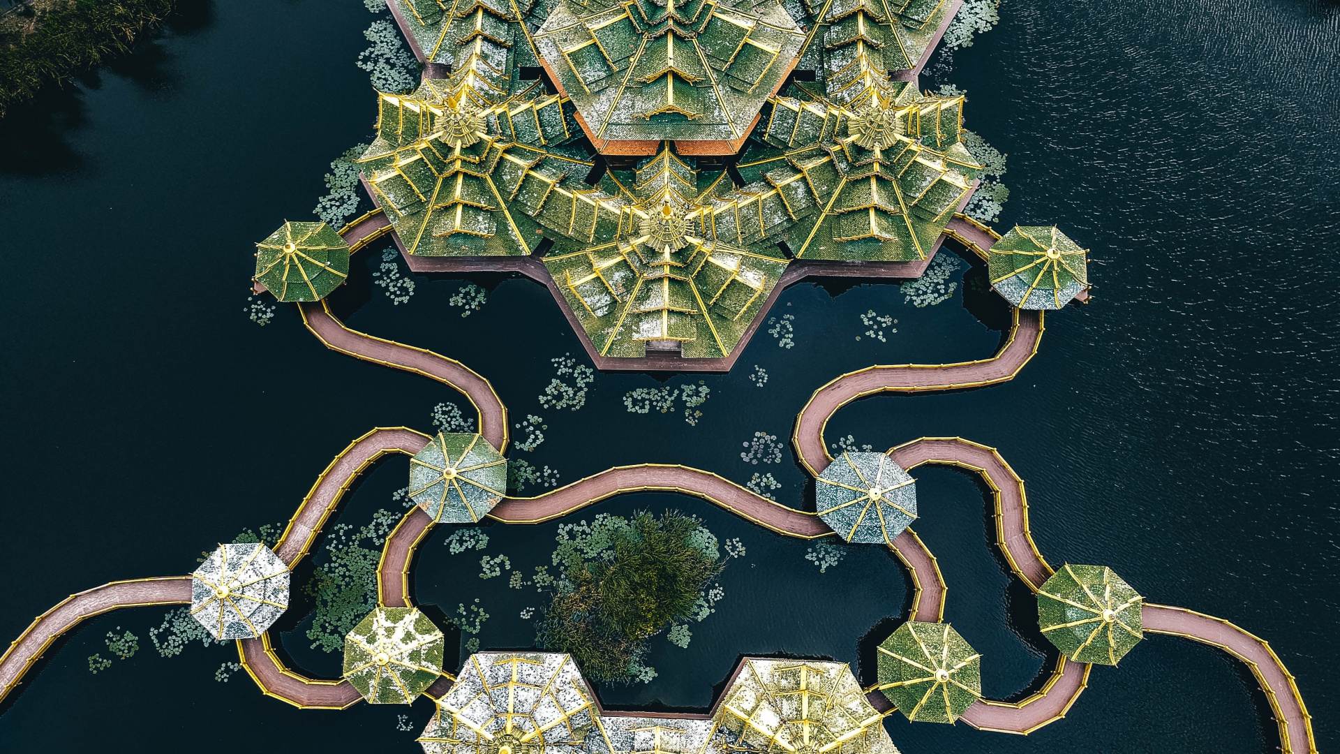 Обои дружба, множество, лодка, зеленый, растение в разрешении 1920x1080