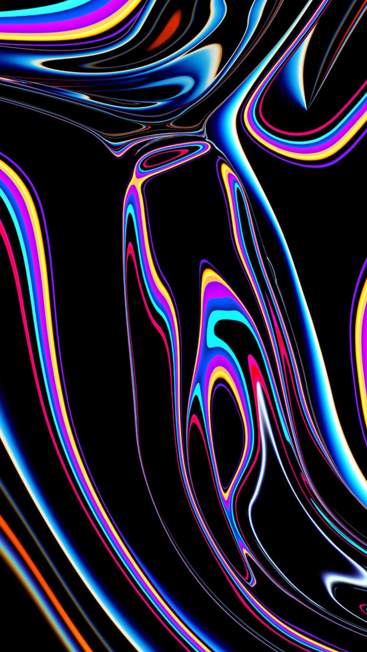 Обои Apple МасВоок Pro, яблоко, красочность, свет, пурпур в разрешении 750x1334