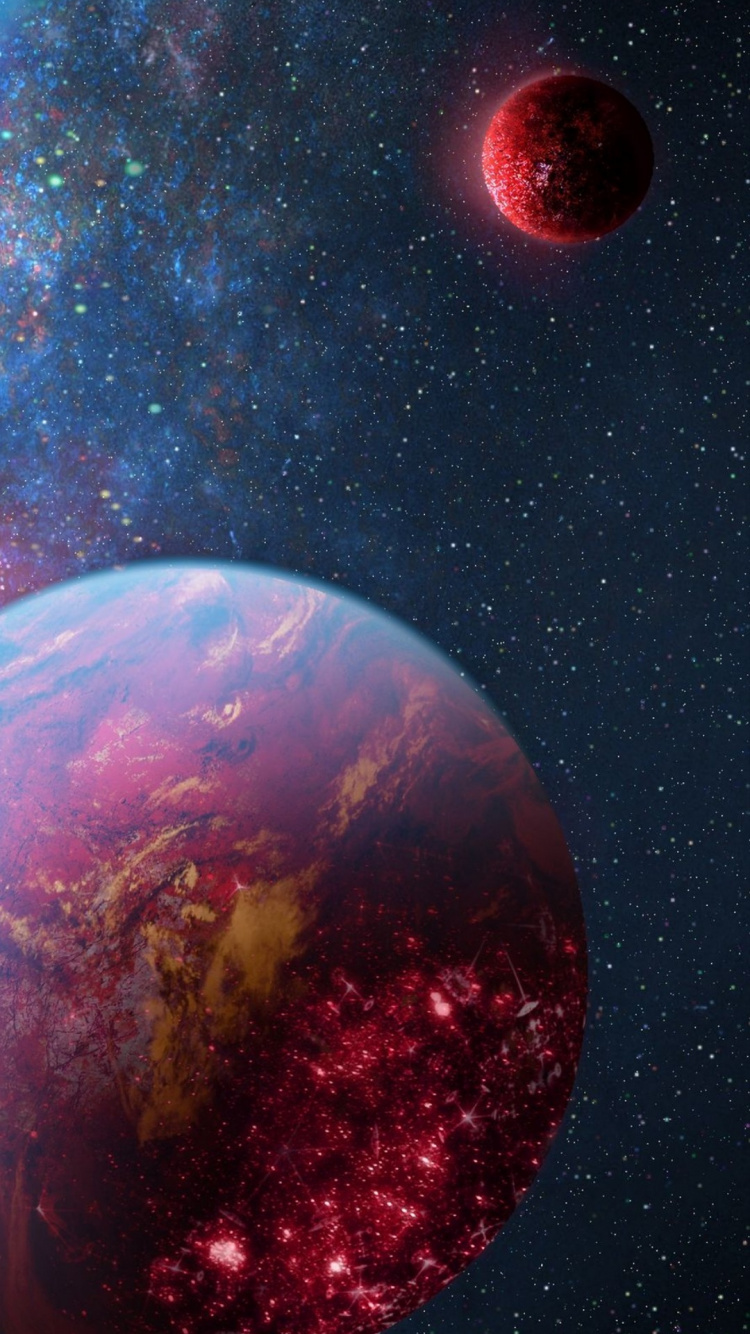 Обои планета, космос, космическое пространство, атмосфера, мир в разрешении 750x1334