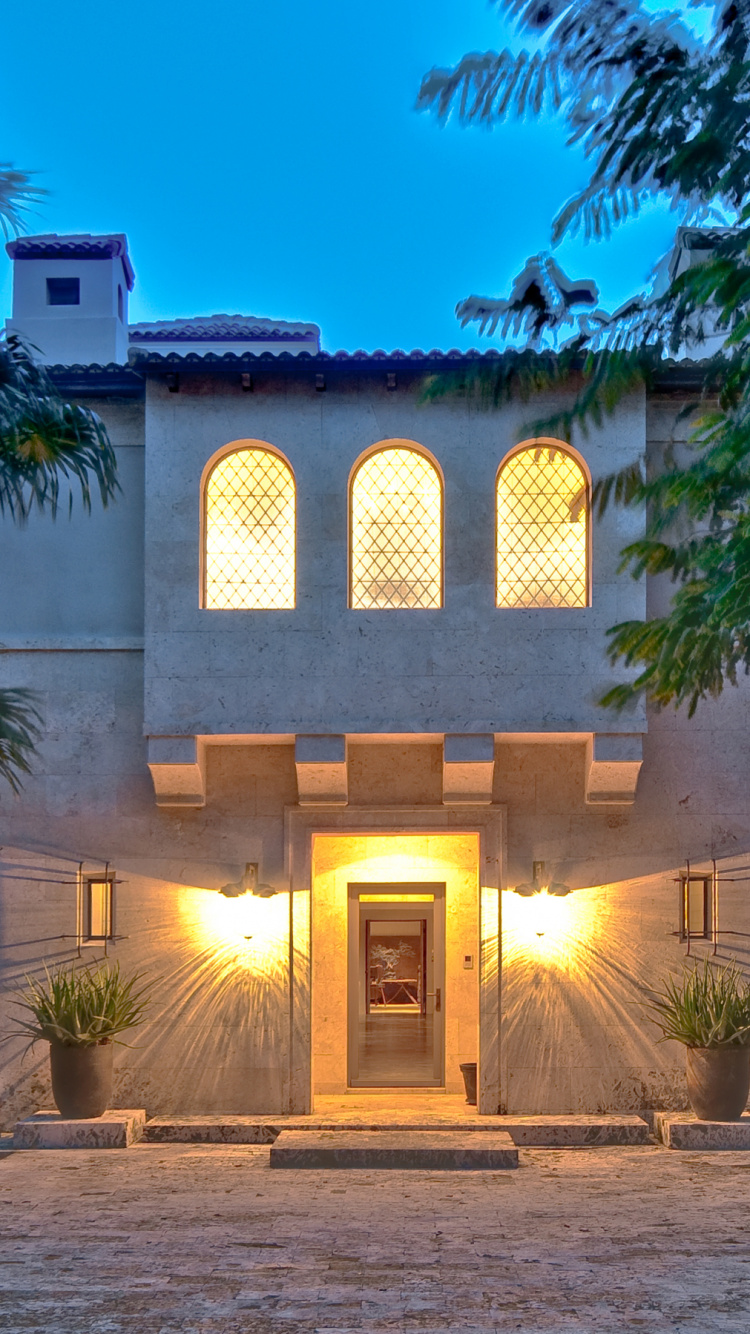 Обои особняк фила коллинза в майами, Майами, Хаус, растение, здание в разрешении 750x1334