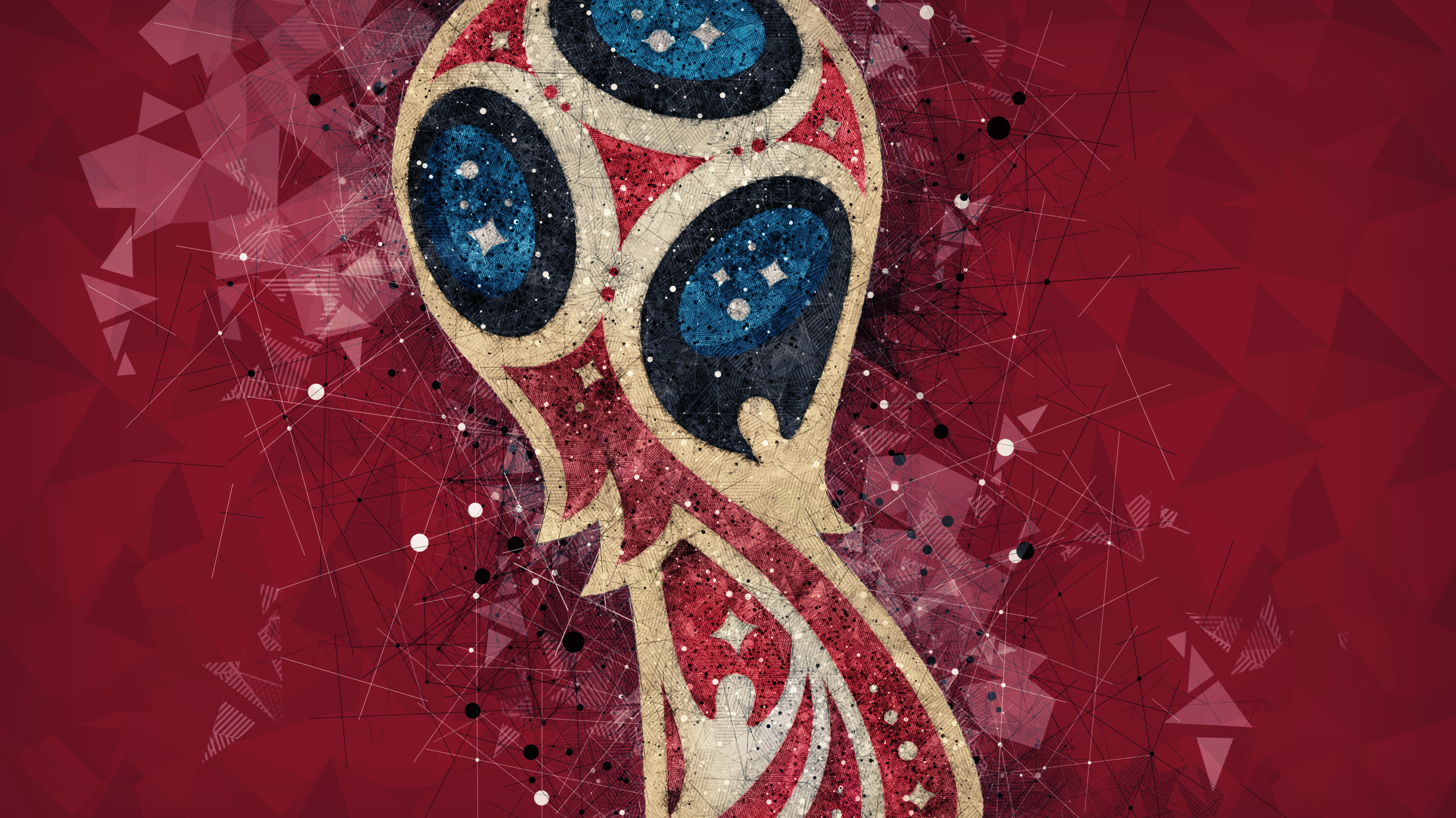 Обои графика, арт, занятие спортом, футбол, ЧМ 2018 в разрешении 3840x2160